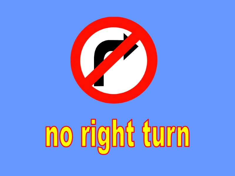 no right turn